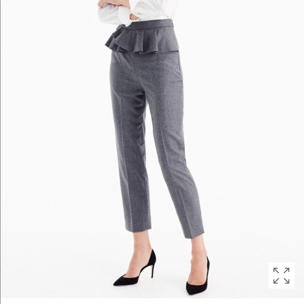 *NEW* J.CREW slim trouser w/ ruffle waist